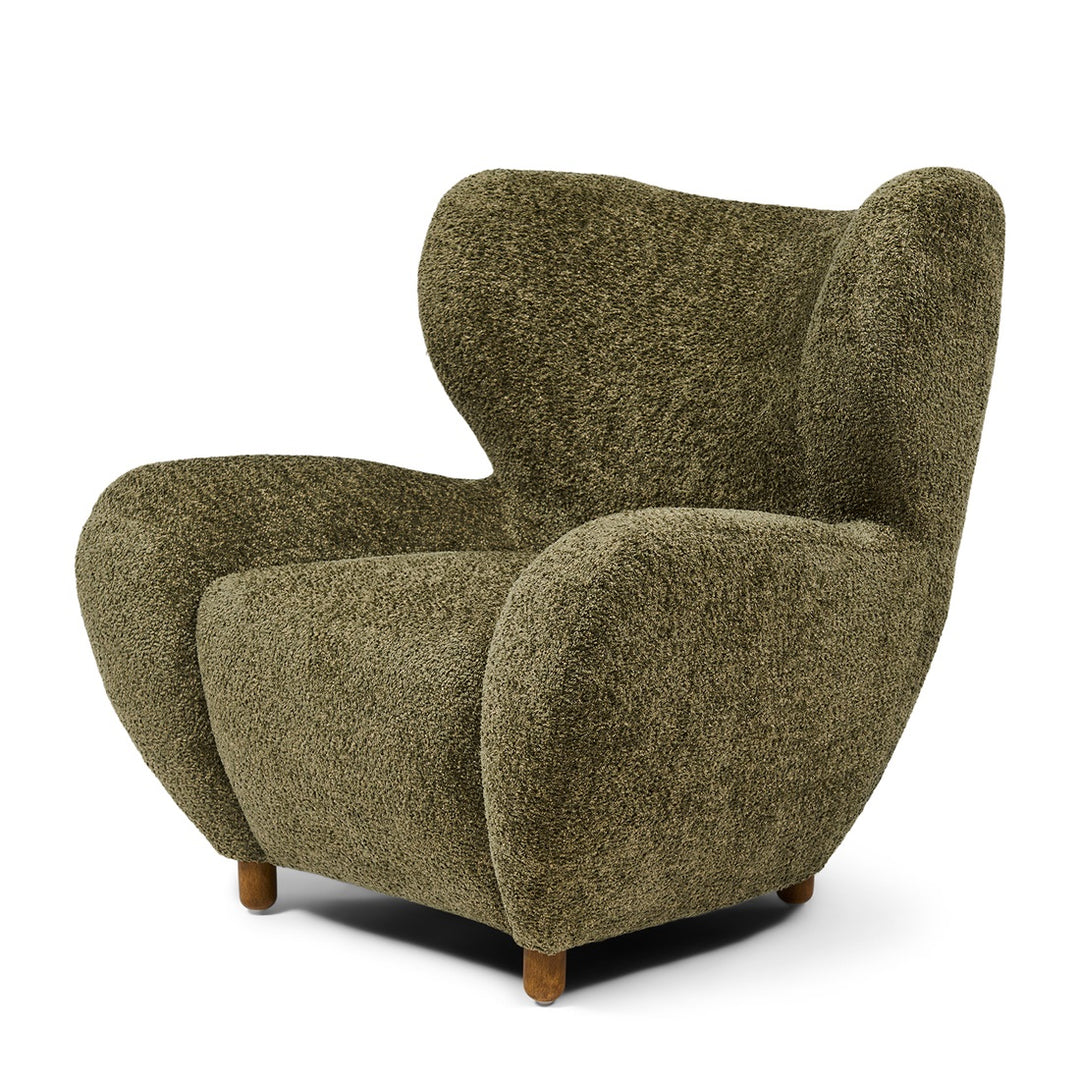 Rivièra Maison Courchevel Wing Chair Vintage Velvet Forest Green