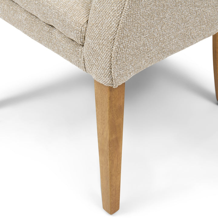 Waverly Dining Armchair; Mountain Weave Dune Sand