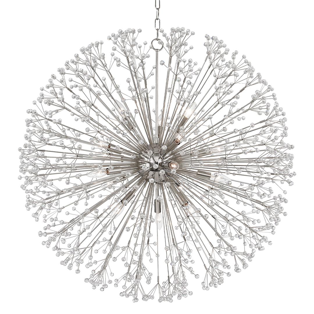 DUNKIRK 16 LT CHANDELIER NICKEL