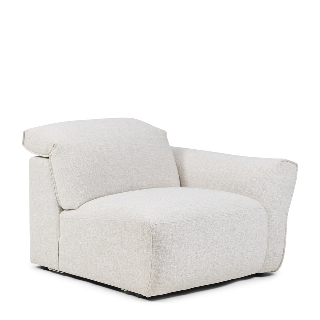 Isola Corner Arm Right rich tweed antique white