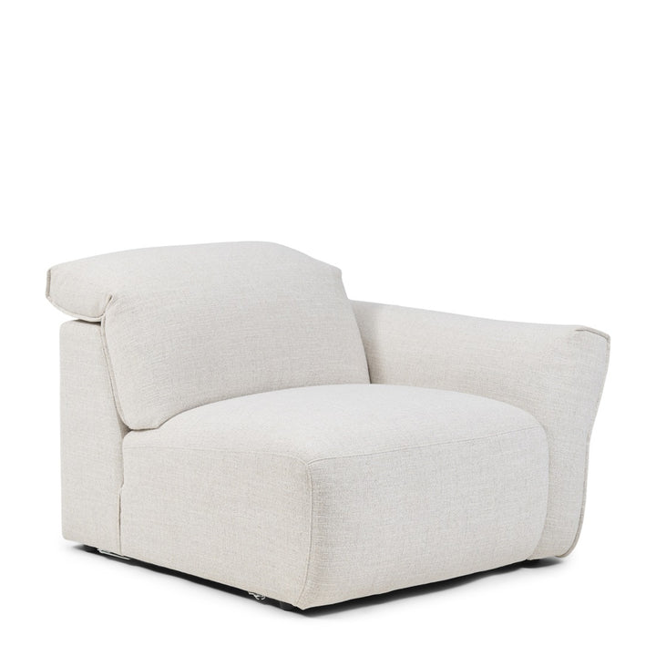 Isola Corner Arm Right rich tweed antique white