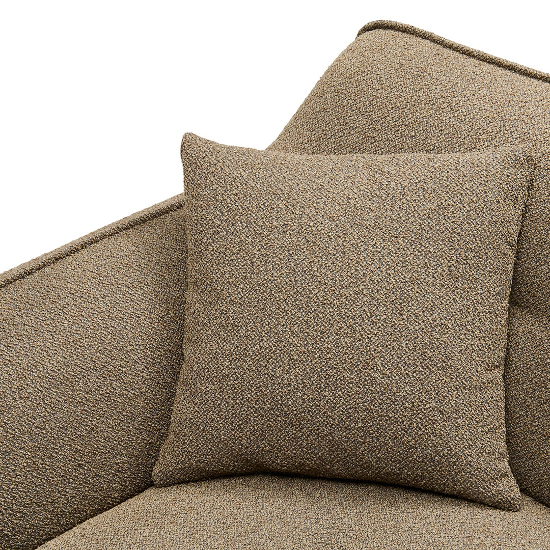 Lugano Corner Arm Left peluche bouclé classic brown