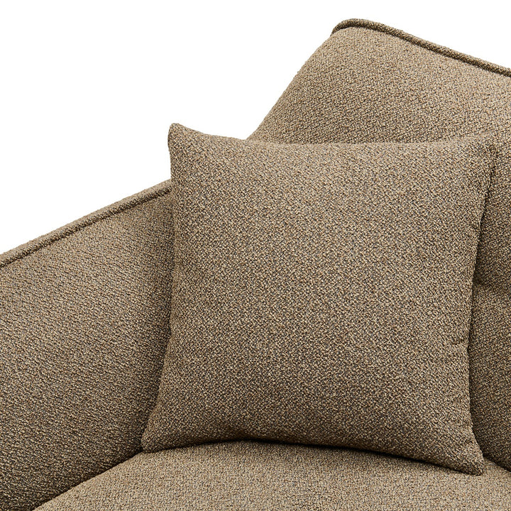 Lugano Corner Arm Left peluche bouclé classic brown