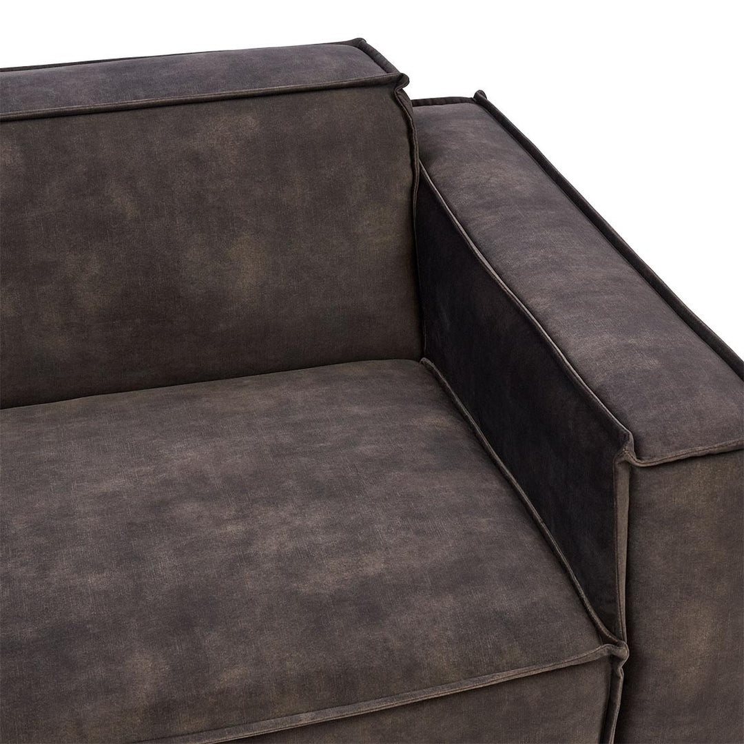 Rivièra Maison The Jagger Corner Right Samt Grimaldi Grau