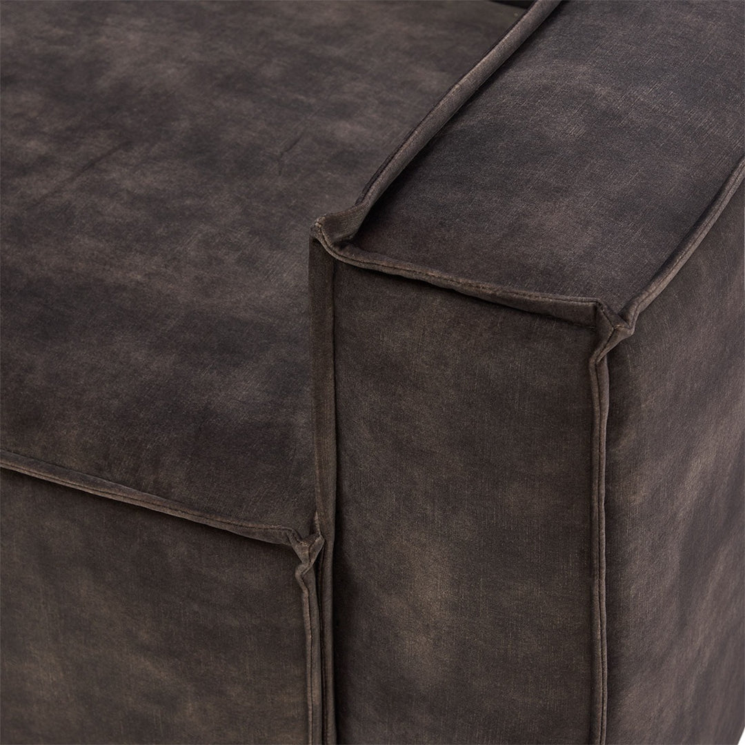 Rivièra Maison The Jagger Corner Right Samt Grimaldi Grau