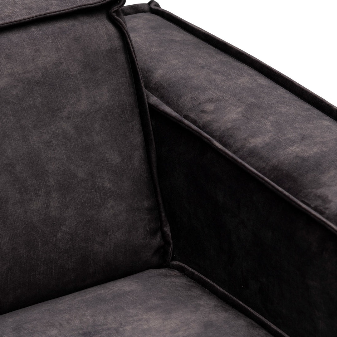 Rivièra Maison The Jagger Corner Right Samt Grimaldi Grau