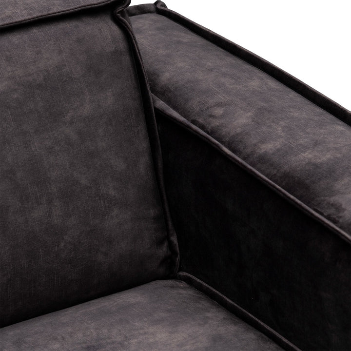 Rivièra Maison The Jagger Corner Right Samt Grimaldi Grau