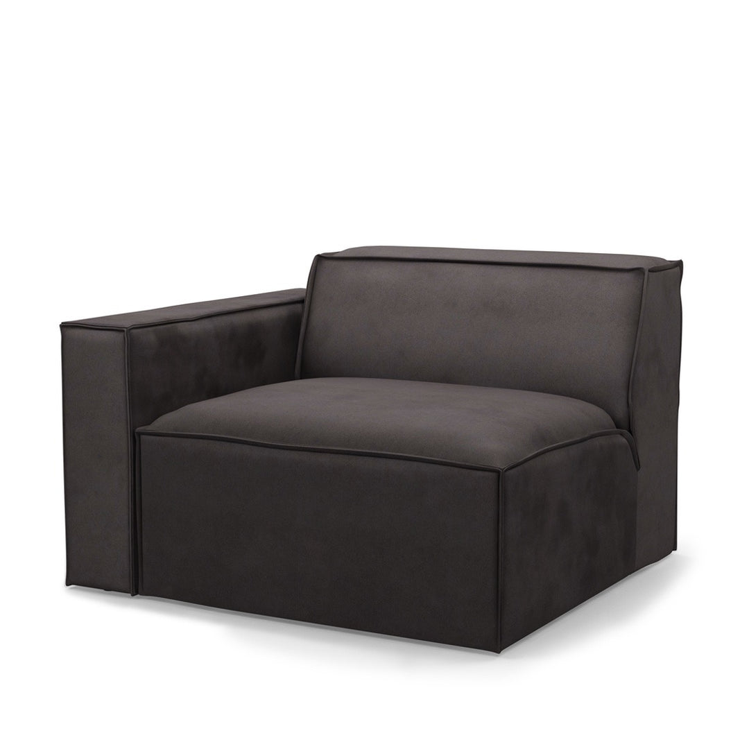 Rivièra Maison The Jagger Corner Linkes schottisches Wildleder Noir