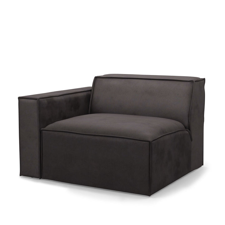 Rivièra Maison The Jagger Corner Linkes schottisches Wildleder Noir