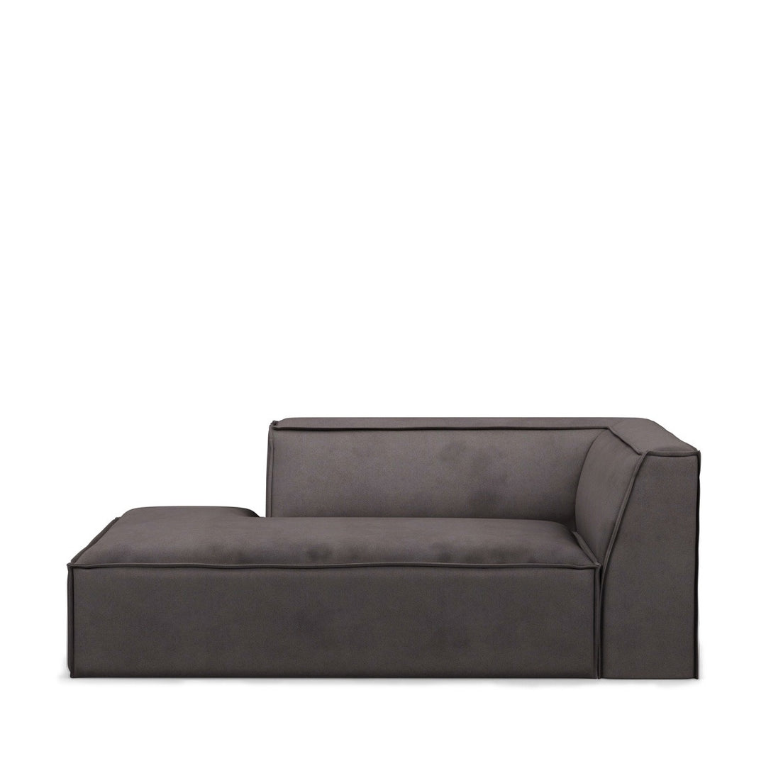 Rivièra Maison The Jagger Chaise Longue Links schottisches Wildleder Noir