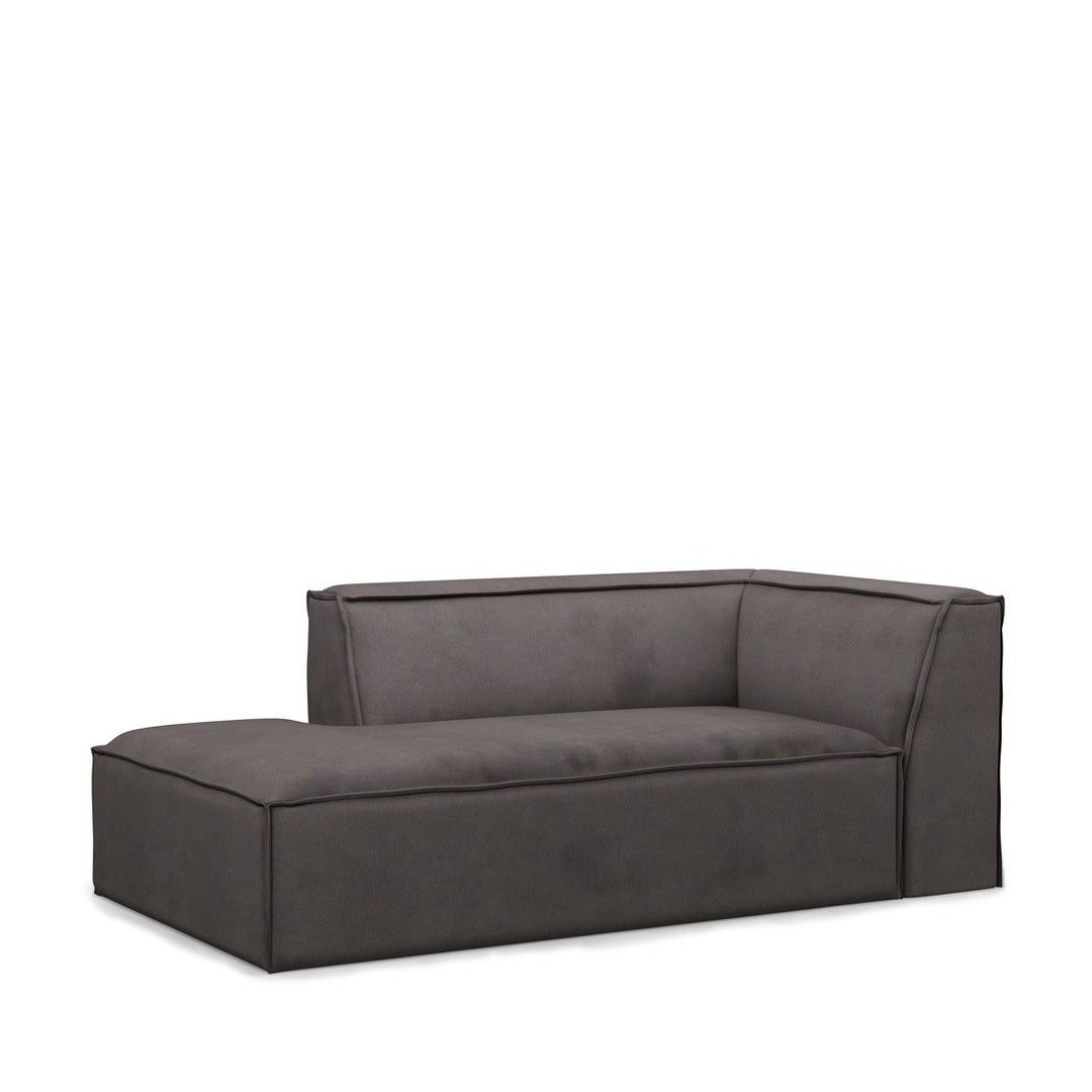 Rivièra Maison The Jagger Chaise Longue Links schottisches Wildleder Noir