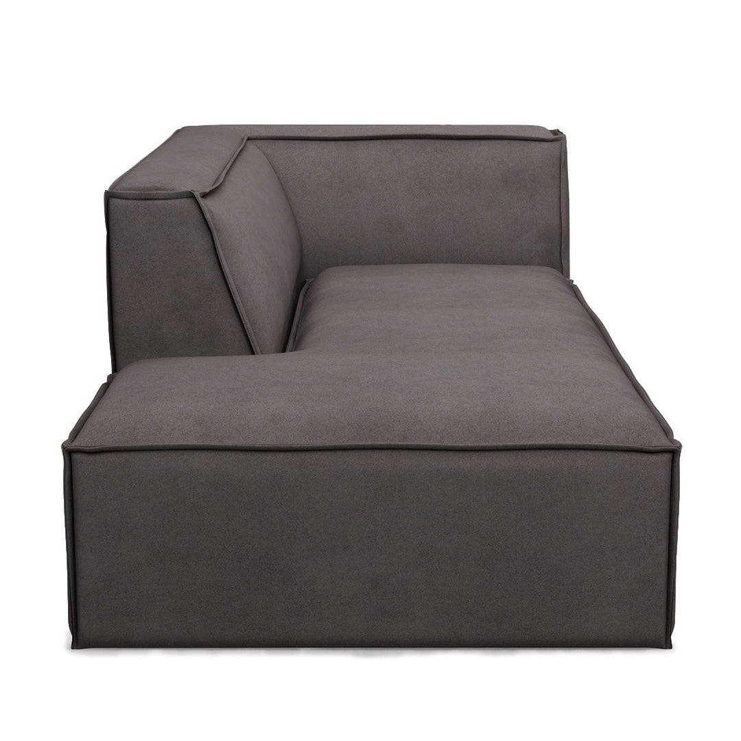 Rivièra Maison The Jagger Chaise Longue Links schottisches Wildleder Noir