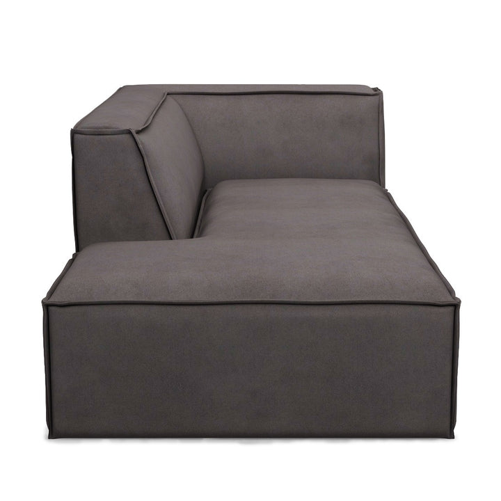 Rivièra Maison The Jagger Chaise Longue Links schottisches Wildleder Noir