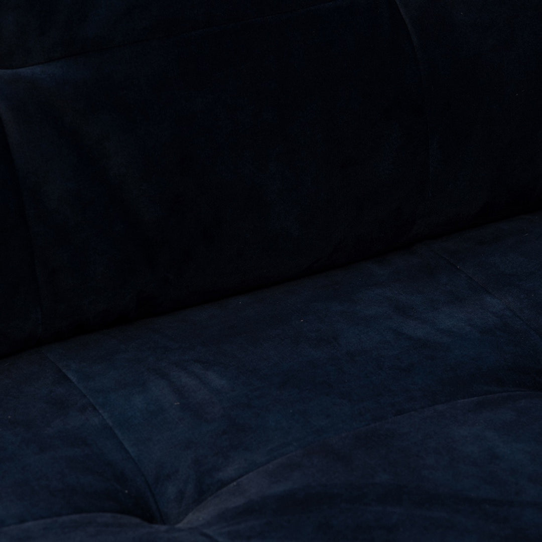 Rivièra Maison Brandon Eckarm links, Samt, Immobilienblau