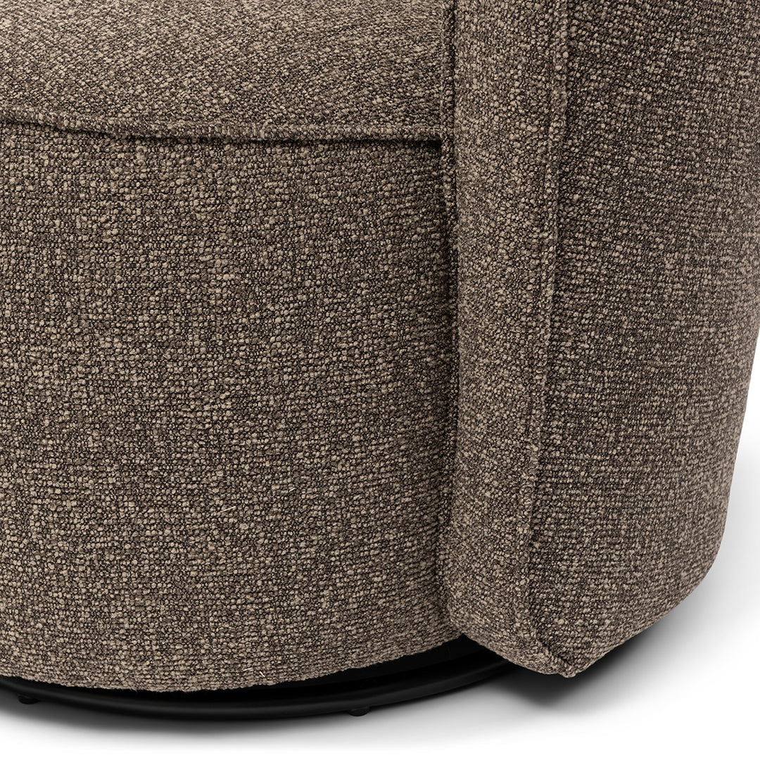 Cipriani Swivel Armchair; Mountain Weave Lush Brown