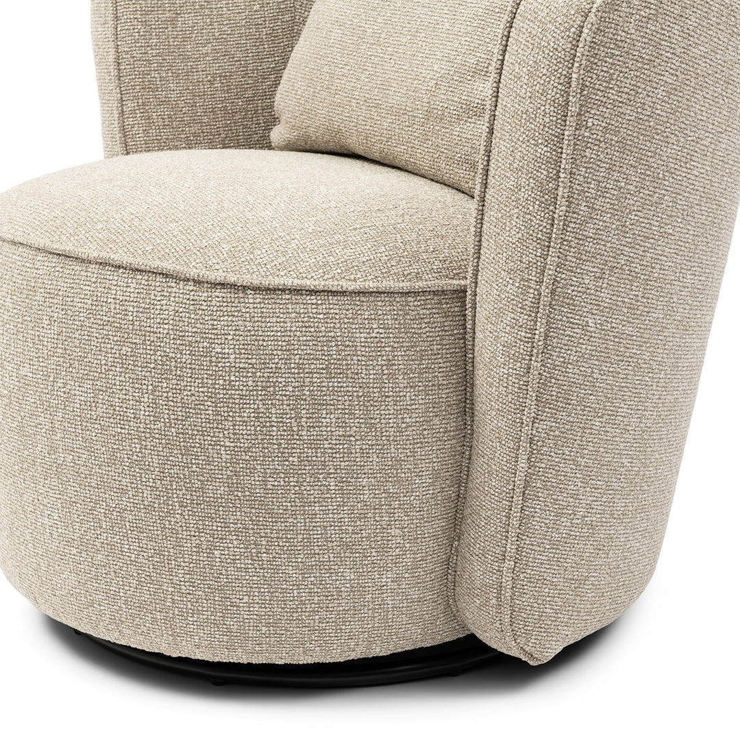 Cipriani Swivel Armchair; Mountain Weave Dune Sand