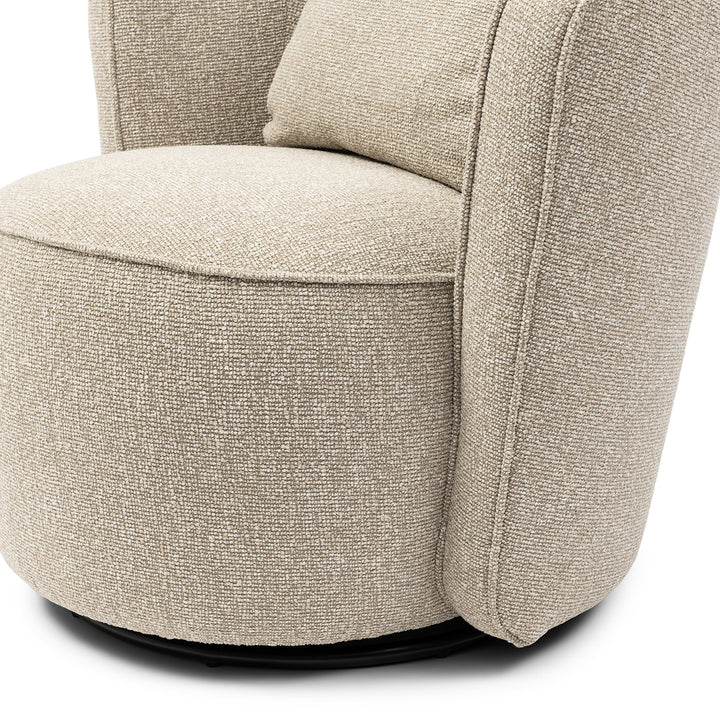 Cipriani Swivel Armchair; Mountain Weave Dune Sand