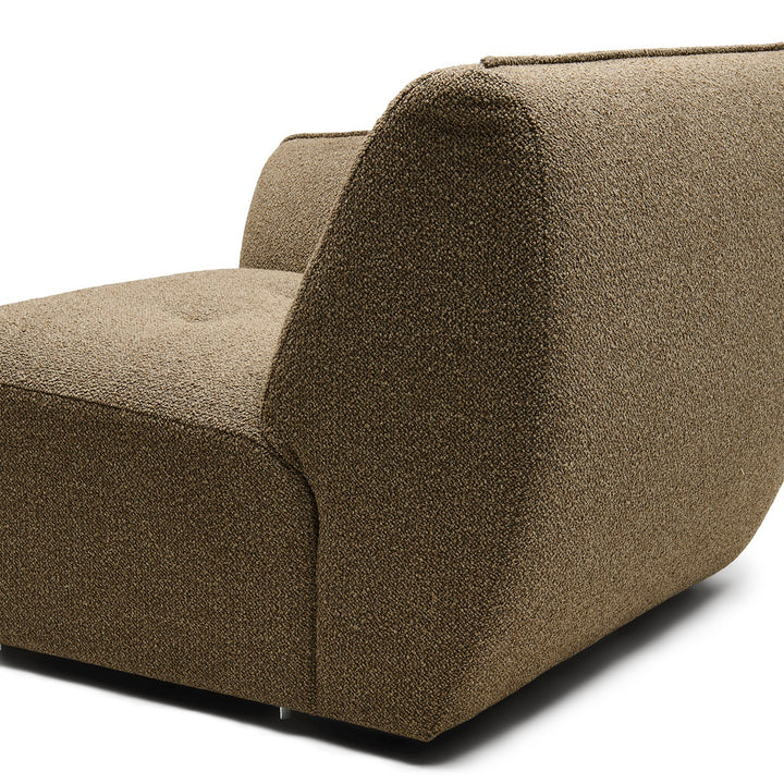 Lugano Corner Arm Left peluche bouclé classic brown