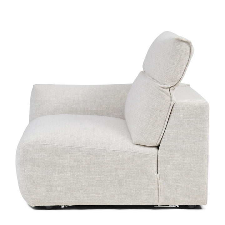 Isola Corner Arm Left rich tweed antique white