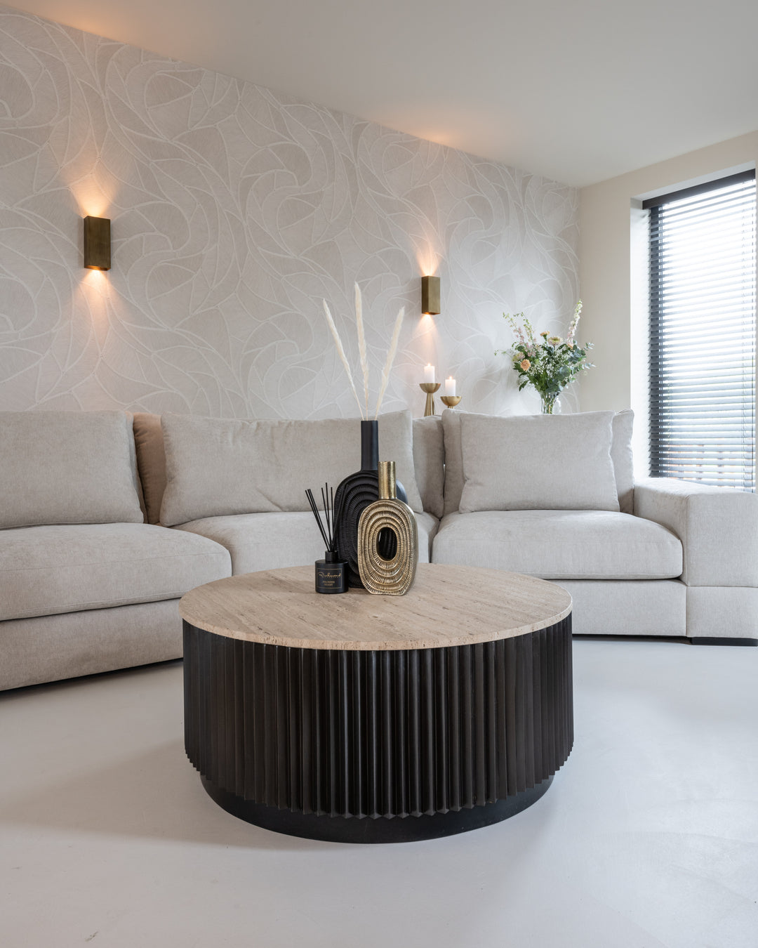 Salontafel Hampton dark brown 90Ø