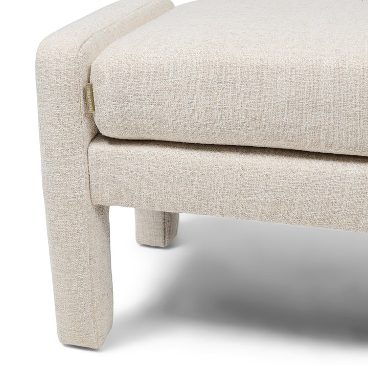 Avalon Bench; Rich Tweed Antique White
