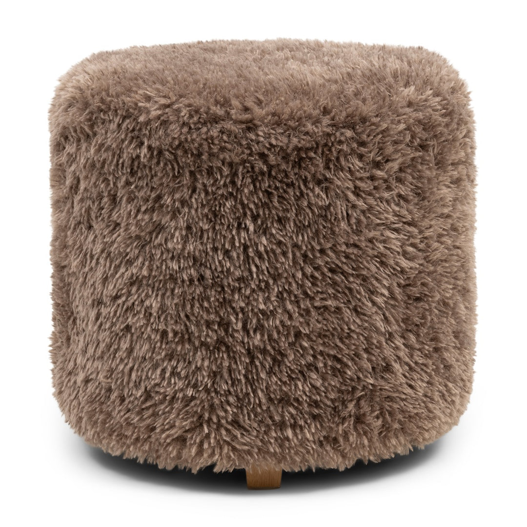 Bowery Footstool Raccoon Taupe