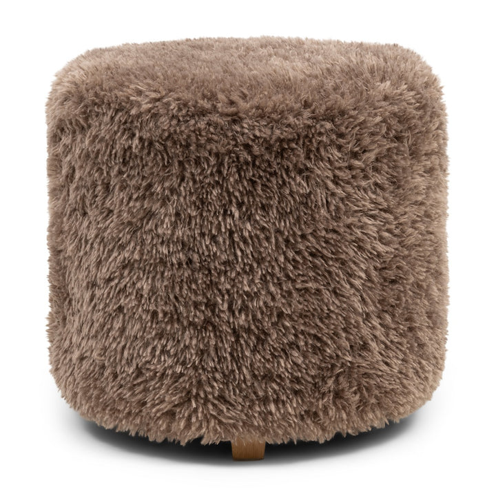 Bowery Footstool Raccoon Taupe