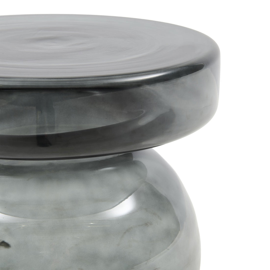 Murano Glass End Table, Smoke
