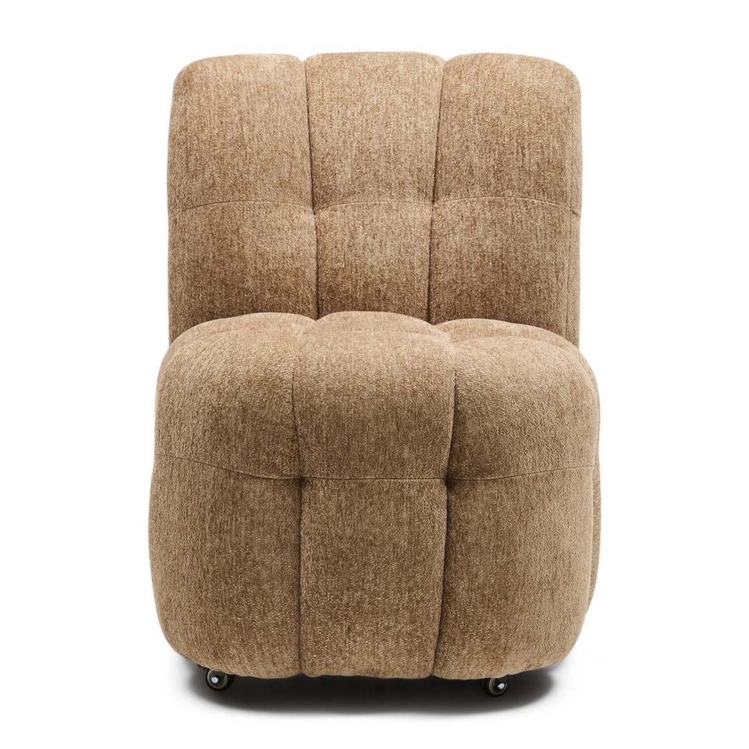 Rivièra Maison Davos Dining Chair w/wheels, Soft Weave Warm Taupe