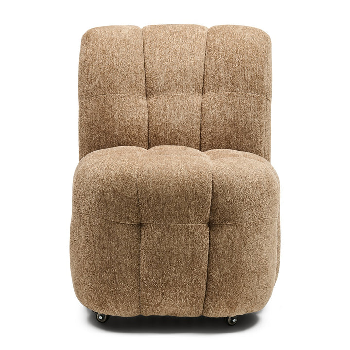 Rivièra Maison Davos Dining Chair w/wheels, Soft Weave Warm Taupe