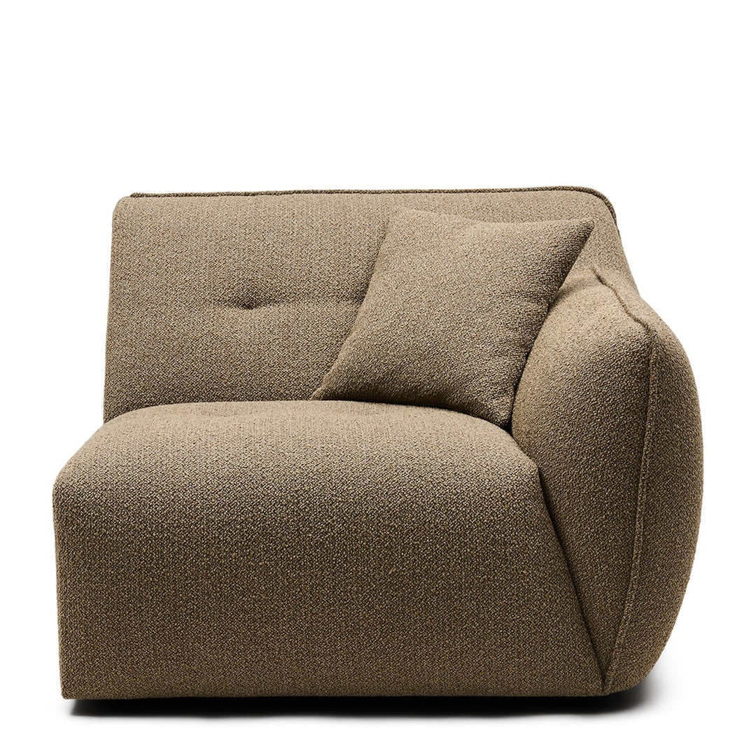 Lugano Corner Arm Right peluche bouclé classic brown