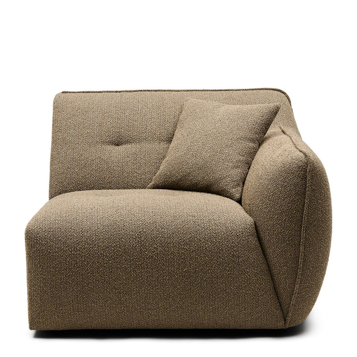 Lugano Corner Arm Right peluche bouclé classic brown