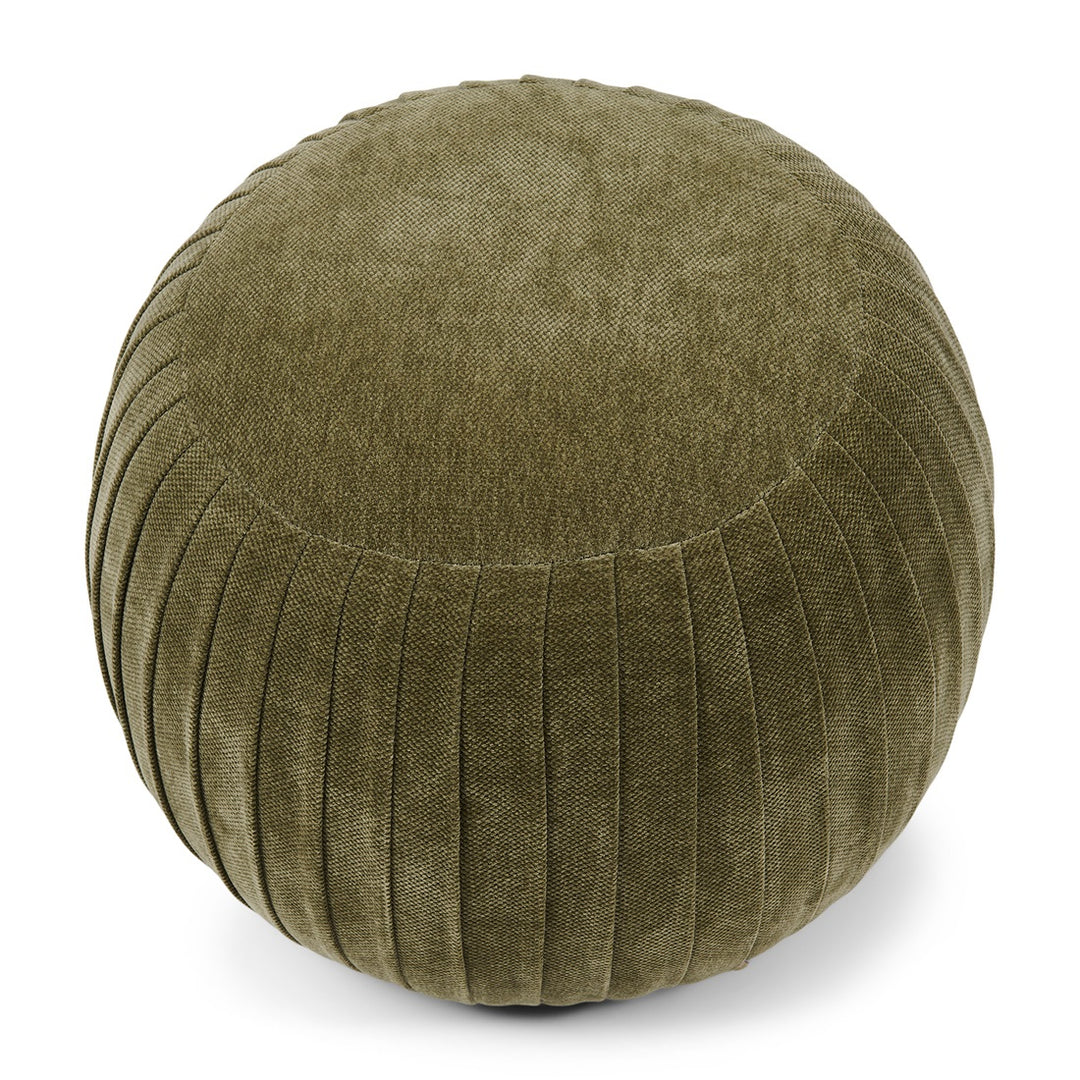 Paris Footstool, Vintage Jaquard Oregon Green
