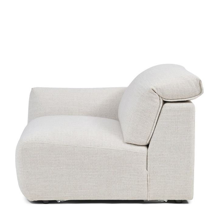 Isola Corner Arm Left rich tweed antique white