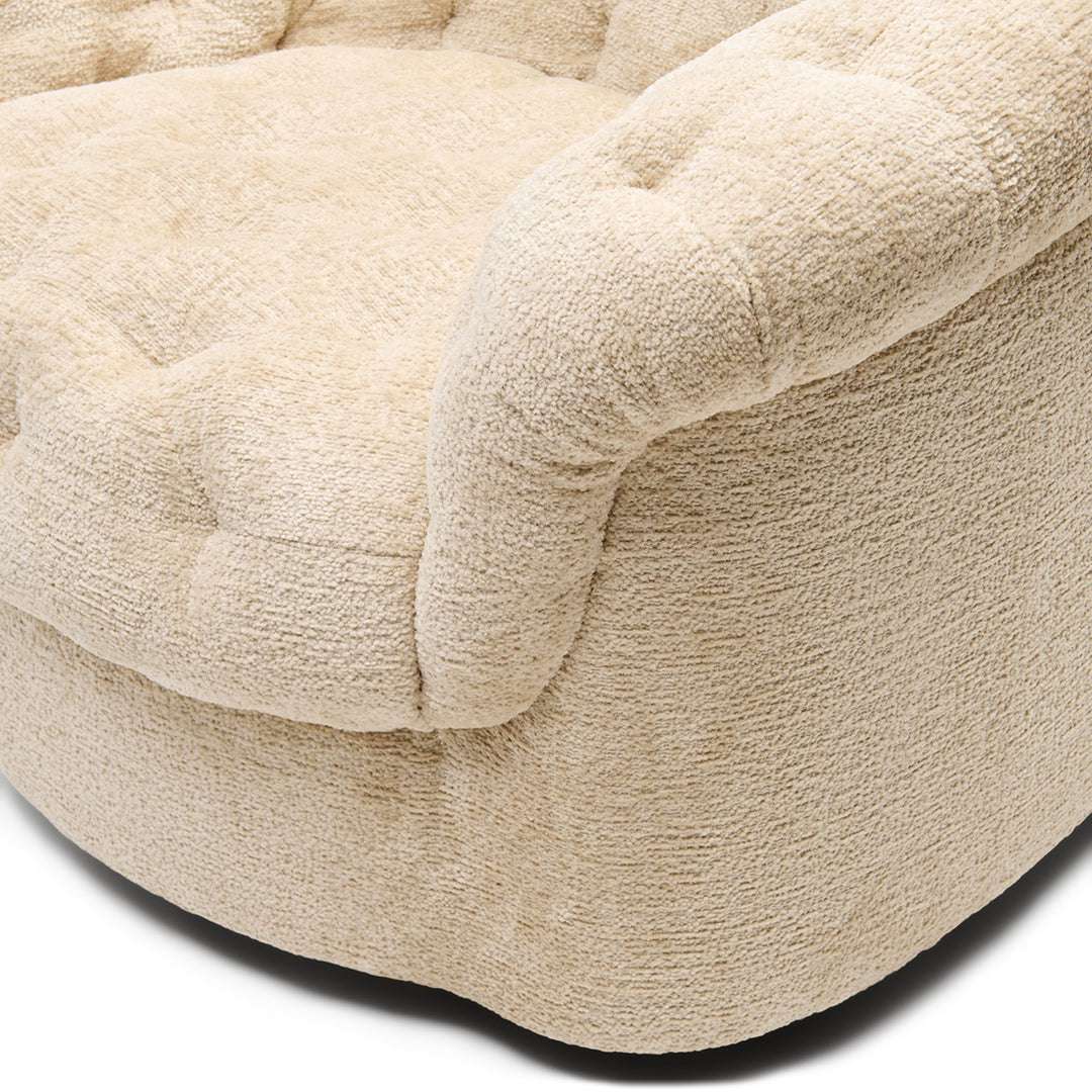 Rivièra Maison Palma Swivel Armchair Mélange Weave Cream