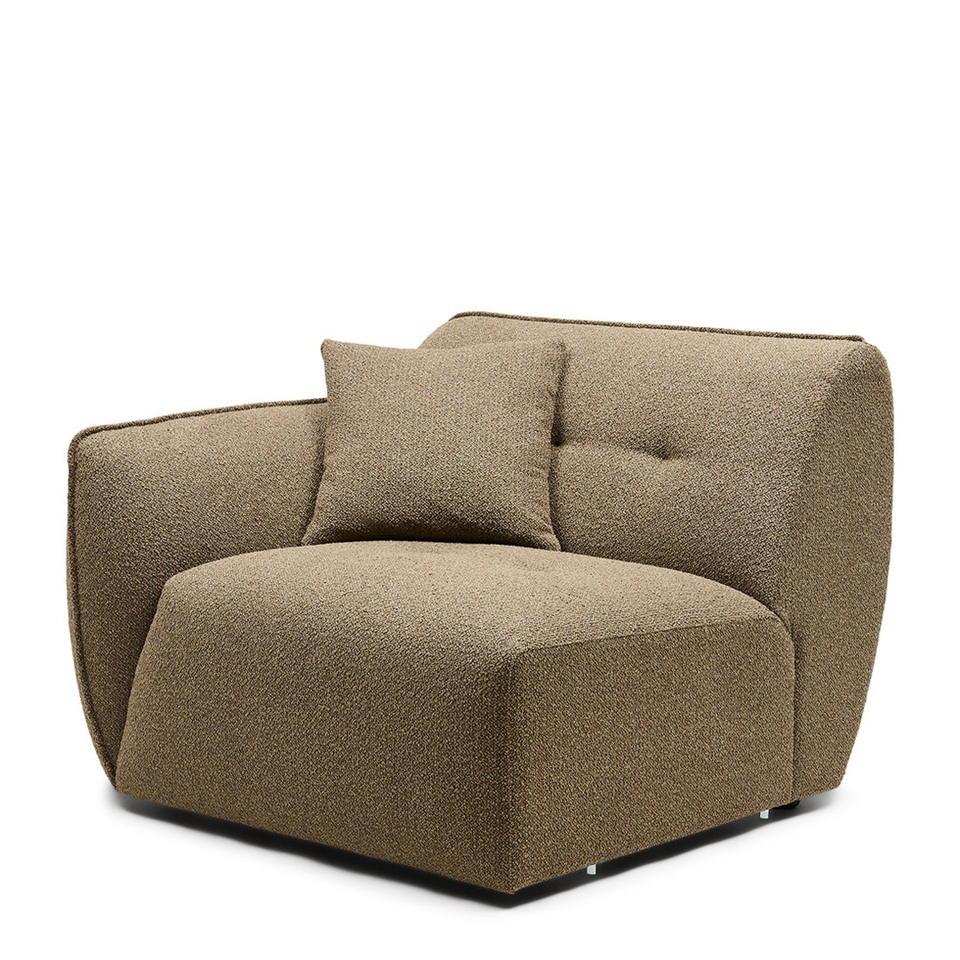 Lugano Corner Arm Left peluche bouclé classic brown