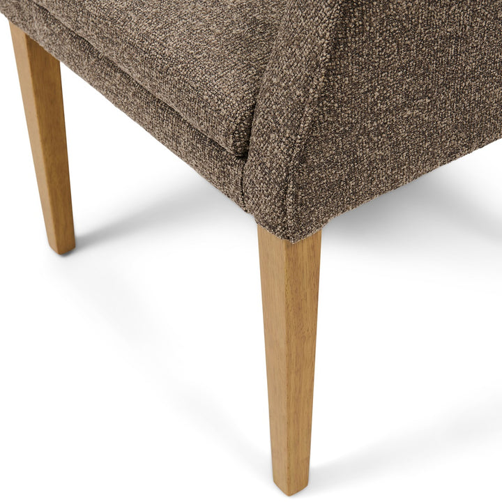 Waverly Dining Armchair; Mountain Weave Lush Brown