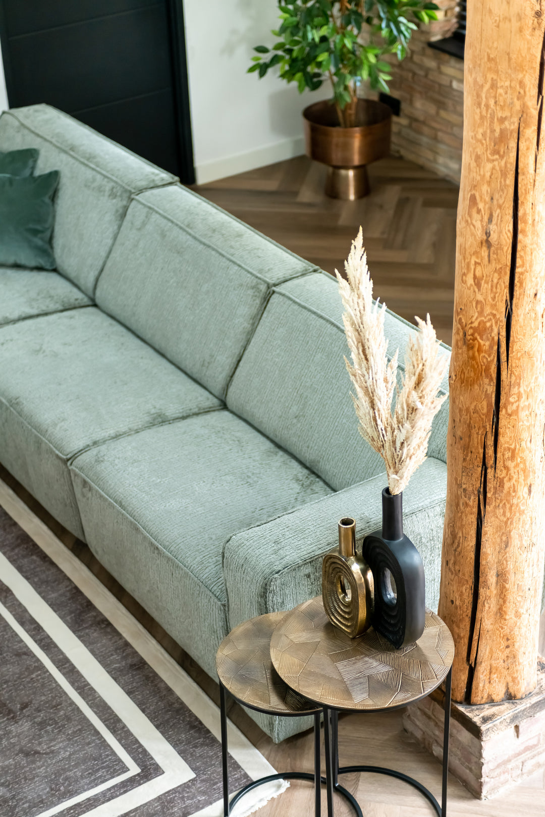 Bijzettafel Tulum brushed gold (Set of 2)