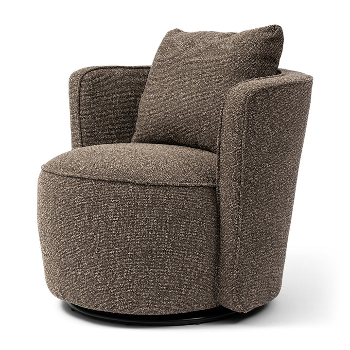 Cipriani Swivel Armchair; Mountain Weave Lush Brown