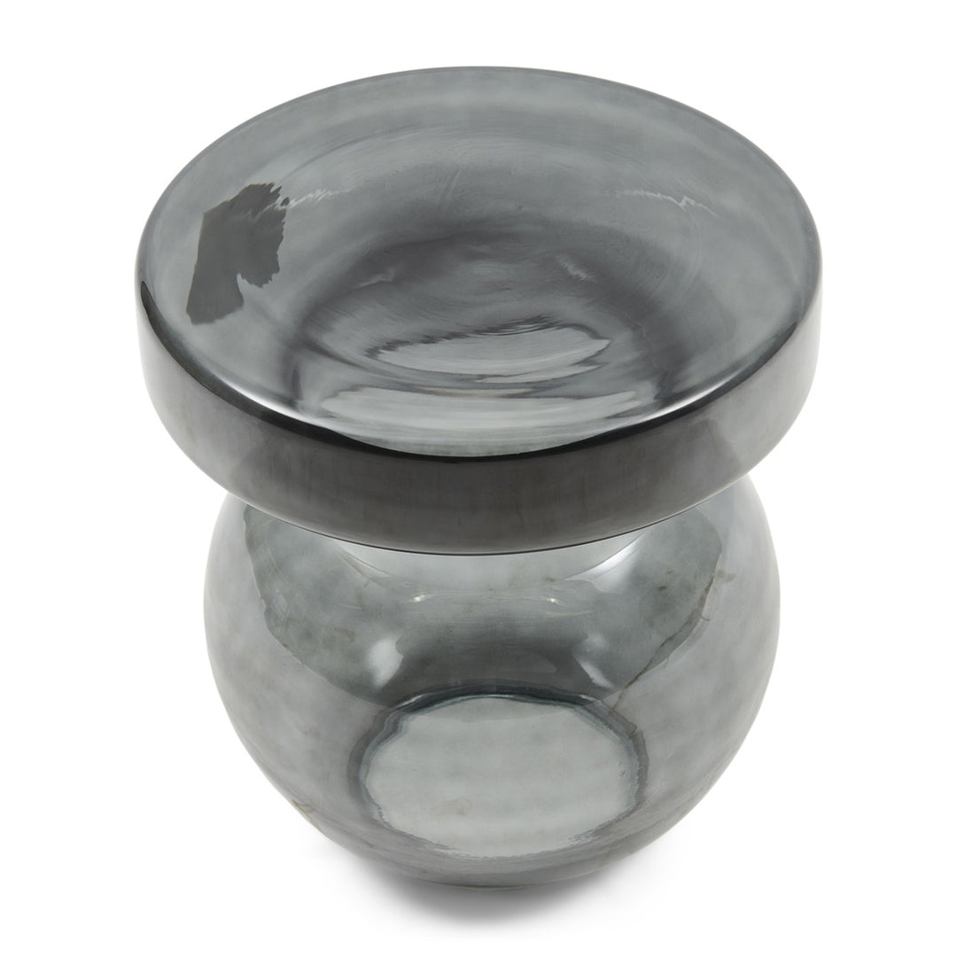Murano Glass End Table, Smoke