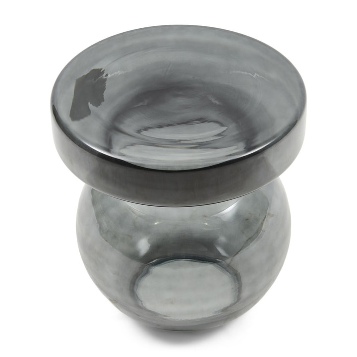 Murano Glass End Table, Smoke