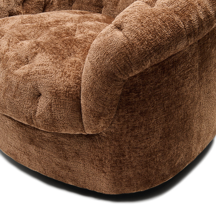 Rivièra Maison Palma Drehsessel Mélange Weave Cognac