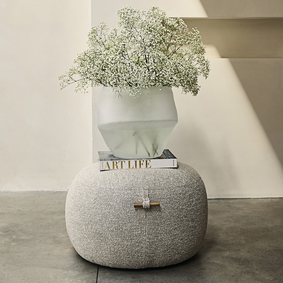 Aspen Footstool, Mountain Weave Dune Sand