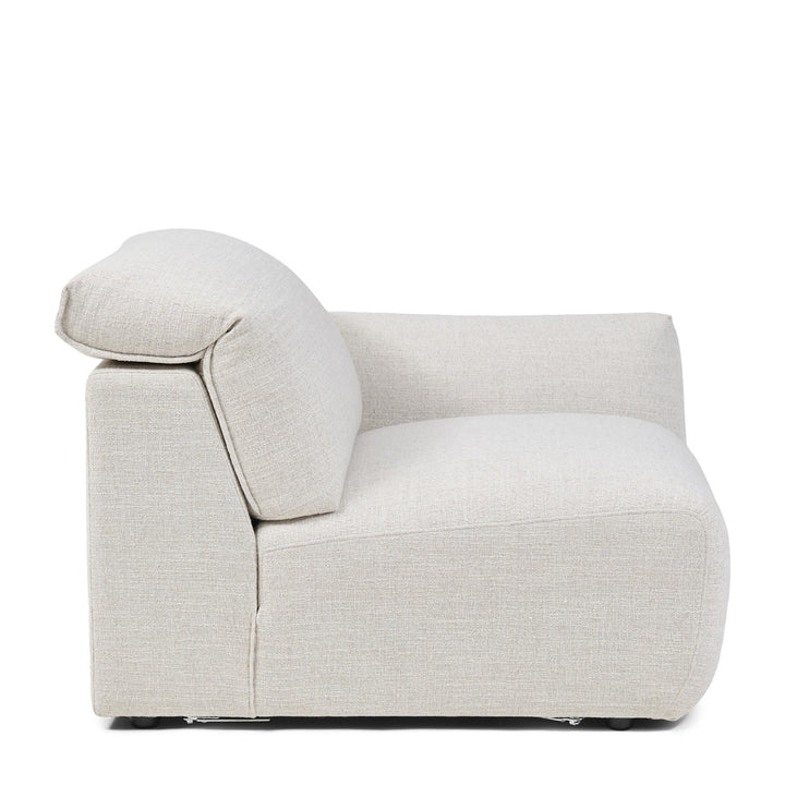 Isola Corner Arm Right rich tweed antique white