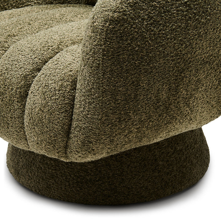 Rivièra Maison Scotia Swivel Armchair Vintage Velvet Forest Green
