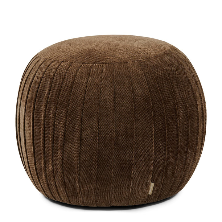Paris Footstool, Vintage Jaquard Grime Brown
