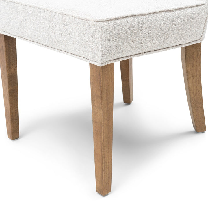 Balmoral Dining Chair; Rich Tweed Antique White