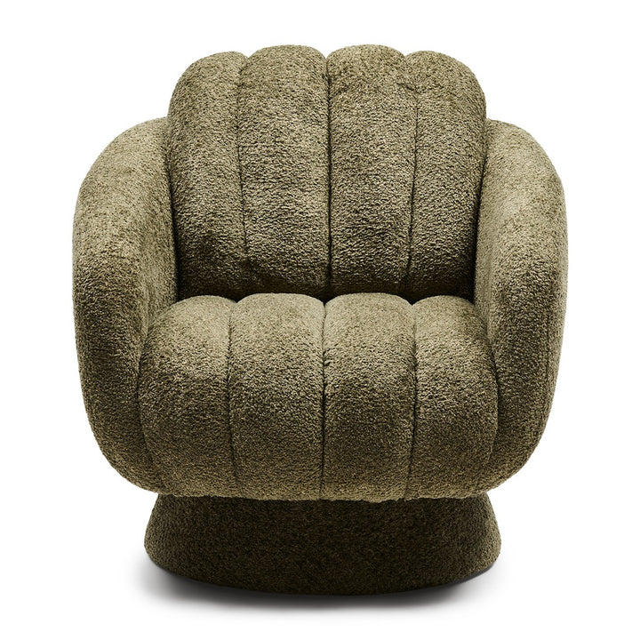 Rivièra Maison Scotia Swivel Armchair Vintage Velvet Forest Green