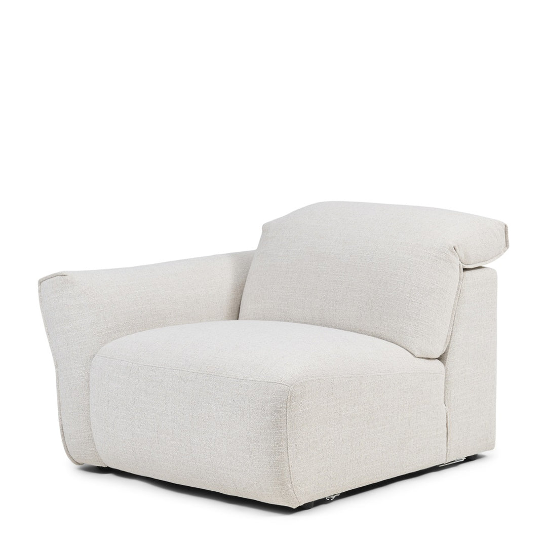 Isola Corner Arm Left rich tweed antique white