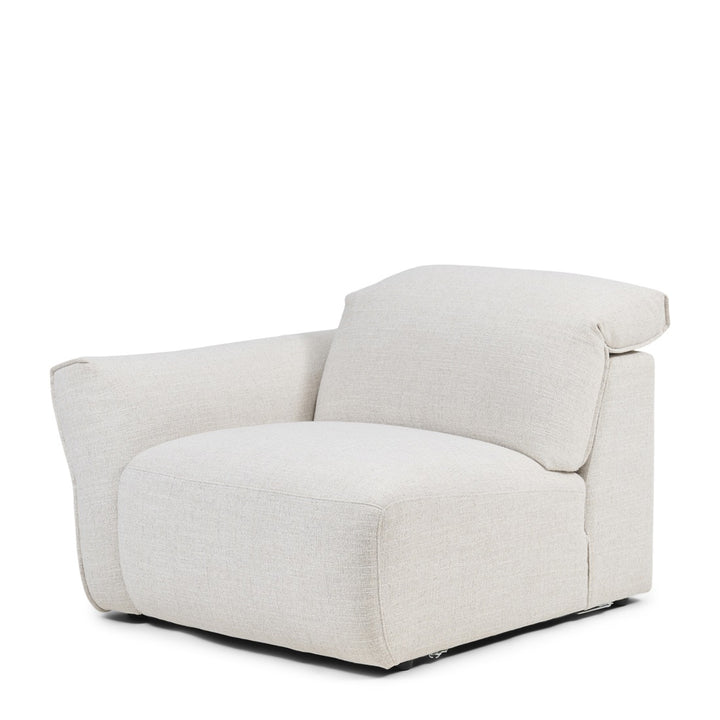 Isola Corner Arm Left rich tweed antique white